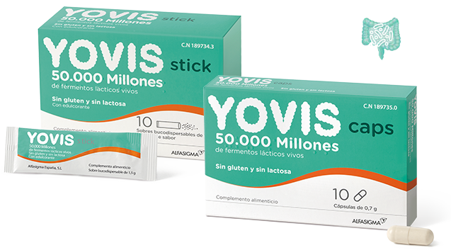 Bodegón packaging Yovis Cómo se presenta el probiótico Yovis